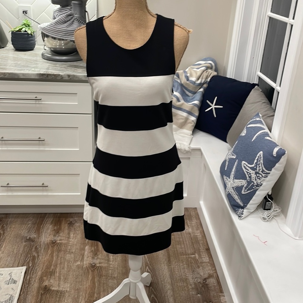 Sanctuary clothing black and white stripe dress